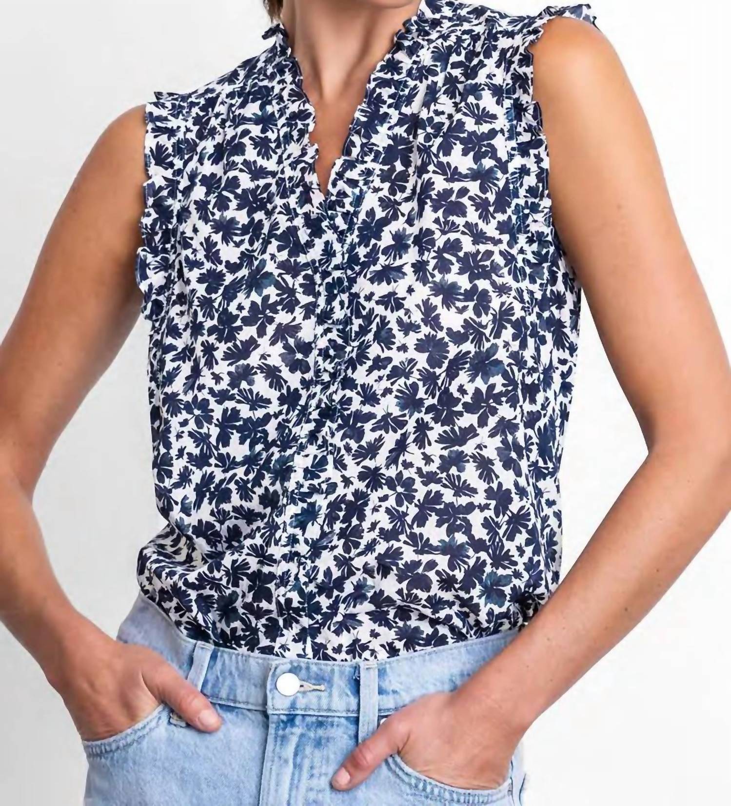 Go By Go Silk - Ruffle Me Up Blouse