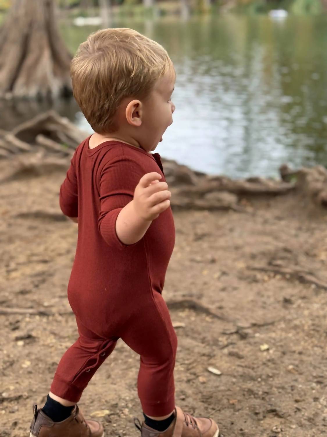 Me & Henry - Boy's Mason Ribbed Romper