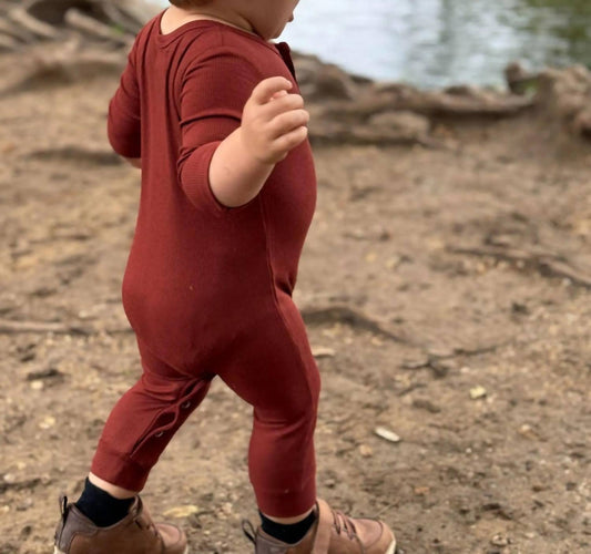 Me & Henry - Boy's Mason Ribbed Romper