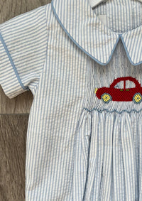 Zuccini Kids - Baby's Smocked Car Bubble Onesie