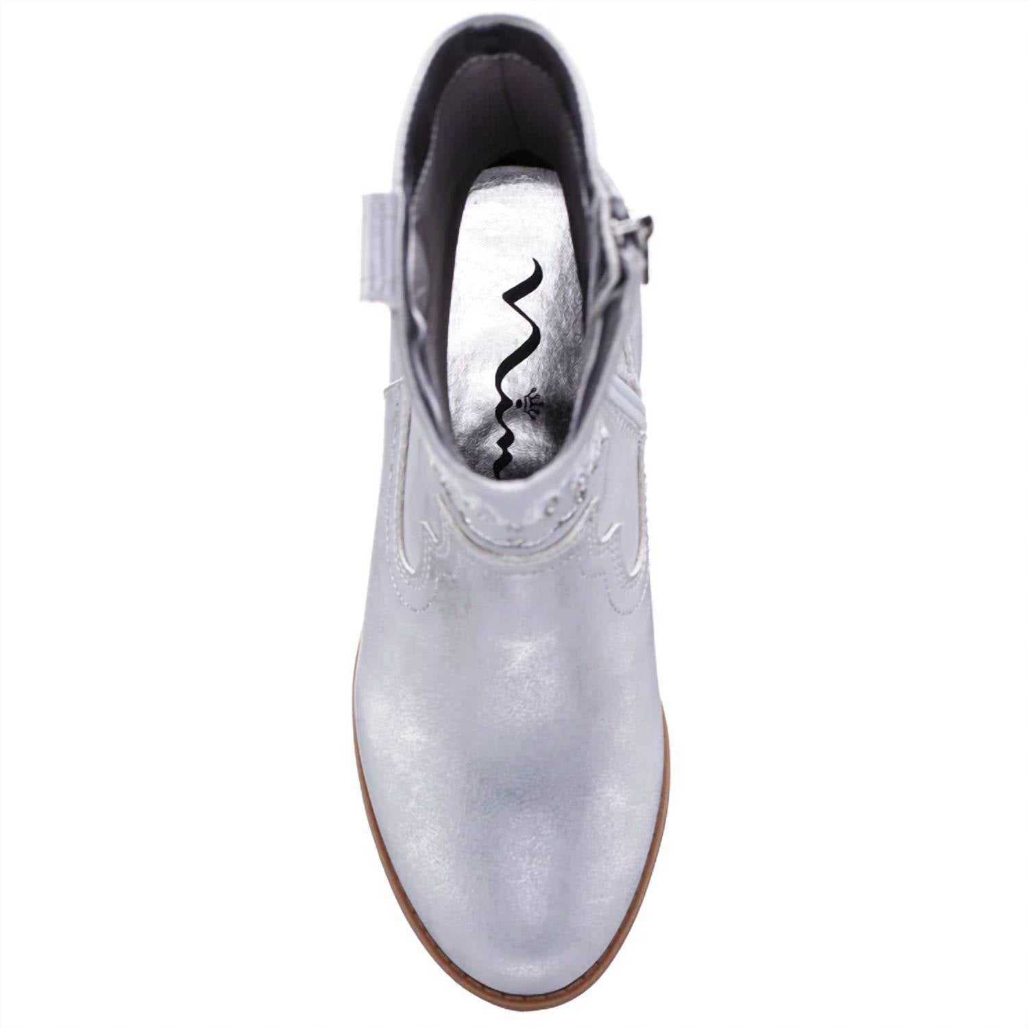 Nina - Girl's Fillan Metallic Inside Zip Cowboy Boots