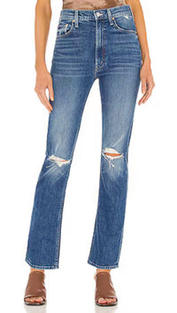 Mother Women's Superior High Waisted Rider Skimp Jeans in blue - women's jeans