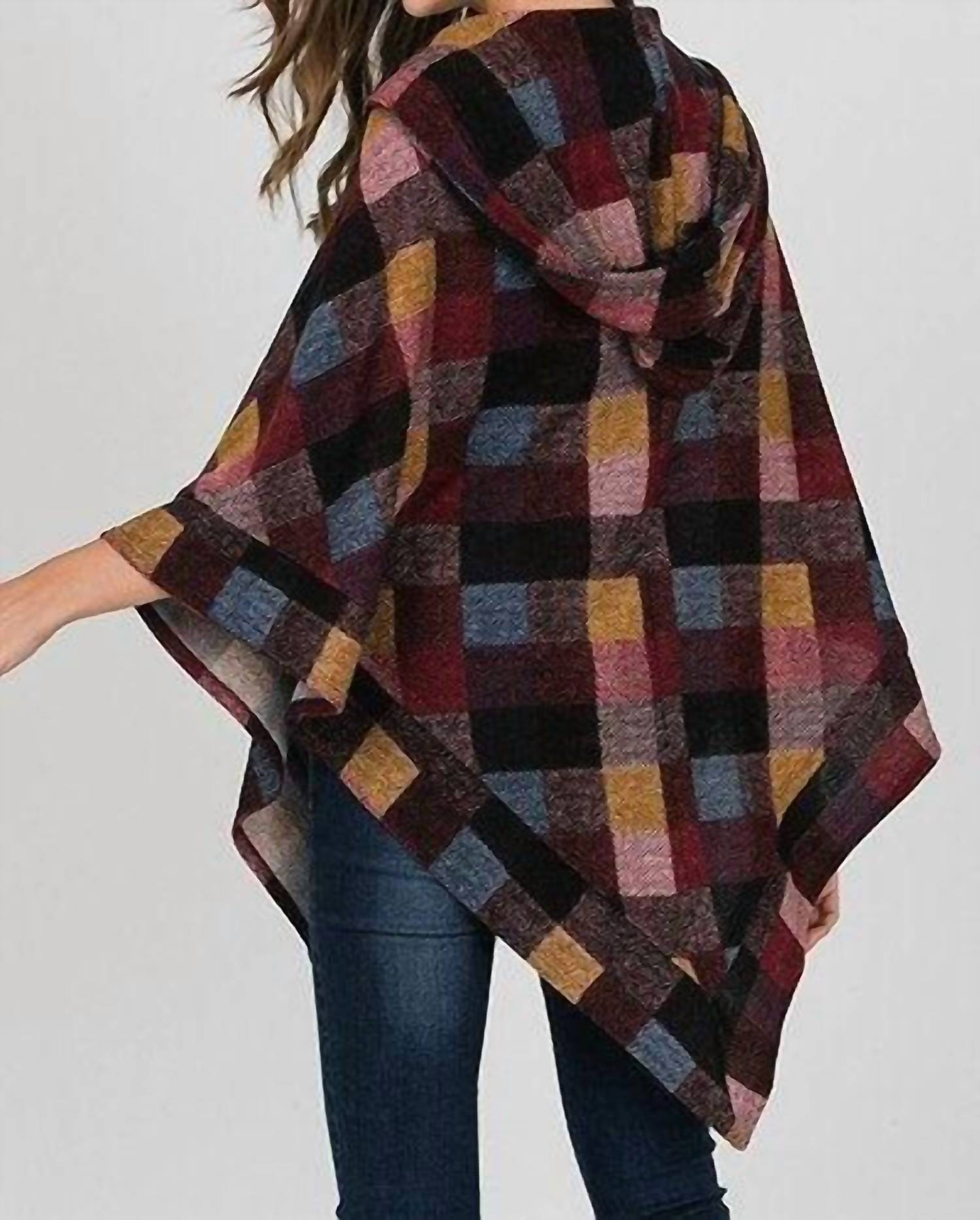 Style Usa - Cool Nights Hooded Poncho