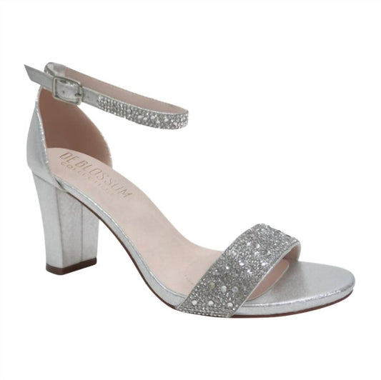 De Blossom Collection - Women's Shimmer Ankle Strap Heel