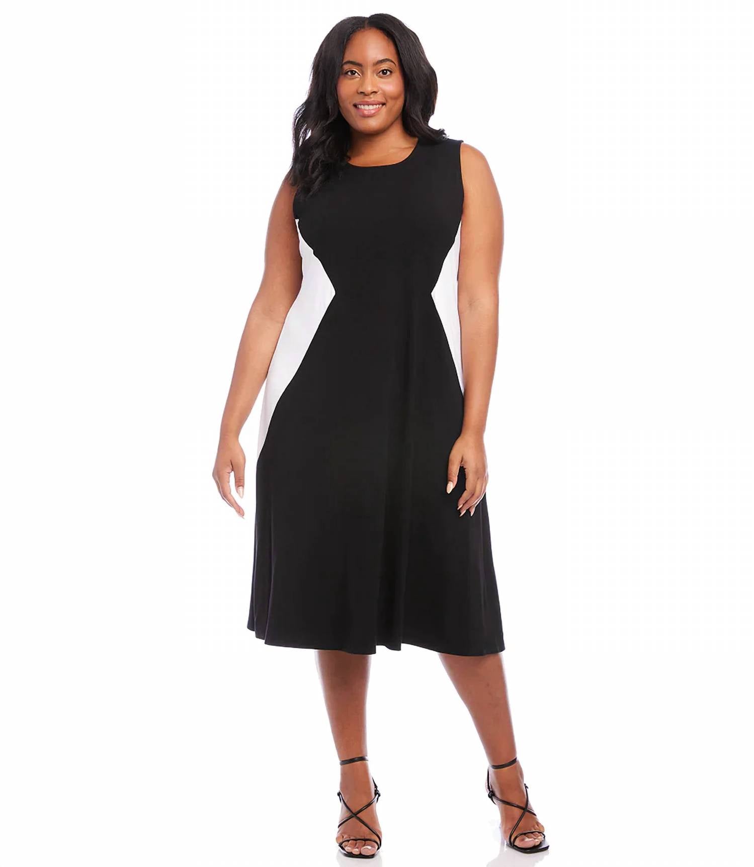 Karen Kane - Chloe Sleeveless Colorblock Dress - Plus