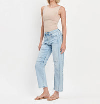 FLYING MONKEY Rebel High Rise Barrel Jean in light wash - women's jeans - alternate view