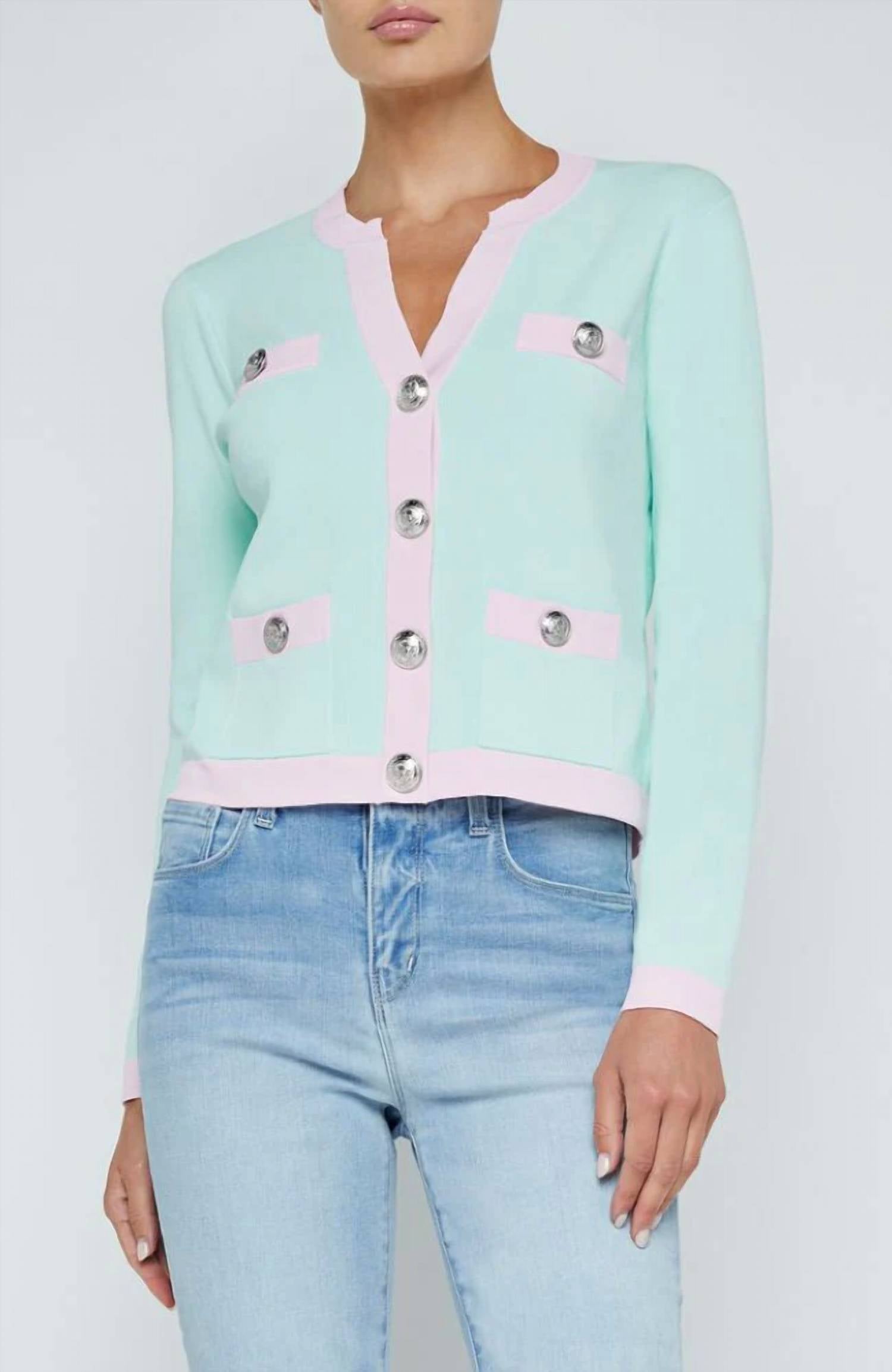 L'Agence - Estefania Trim Cardigan
