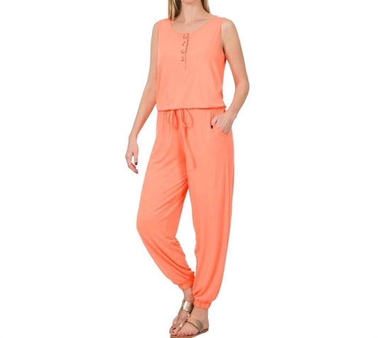 Zenana - Relaxing Weekend Sleeveless Jumpsuit