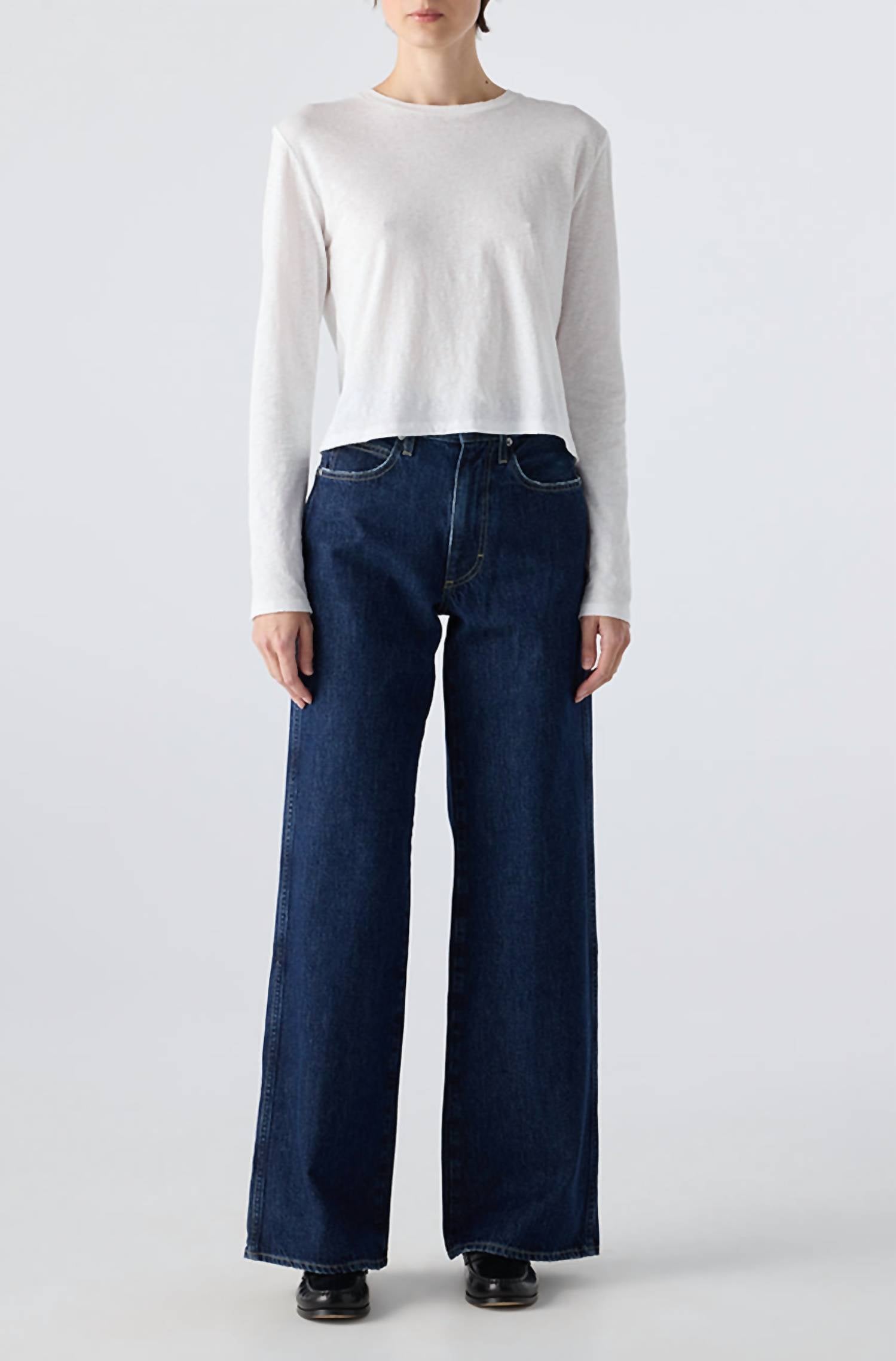AMO Frida Wide Leg Jeans in splendor - women's jeans