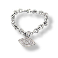 Jagged Halo Jewelry - Women's Chunky Chain Evil Eye Bracelet