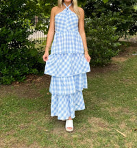 Sundayup - Tara Plaid Halter Dress
