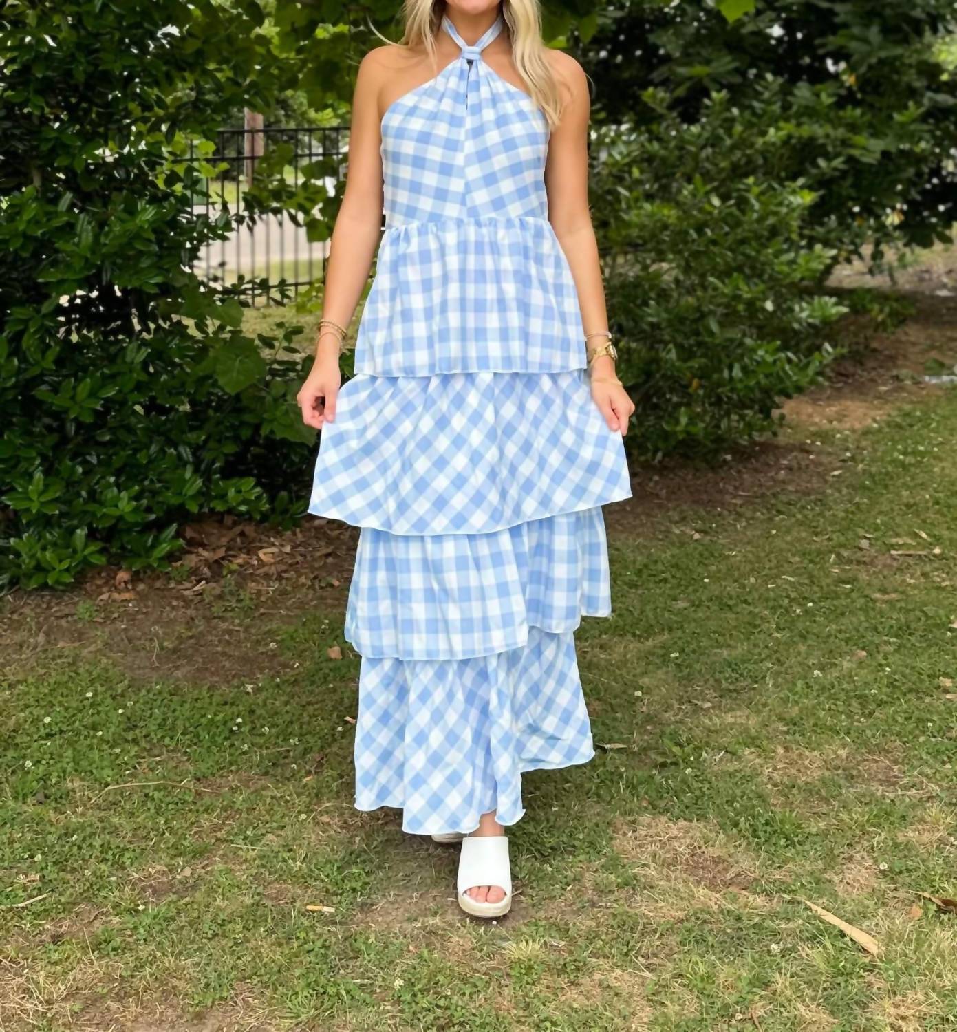 Sundayup - Tara Plaid Halter Dress