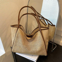 Anna-Kaci - Women's Desert Dunes Woven Tote Bag