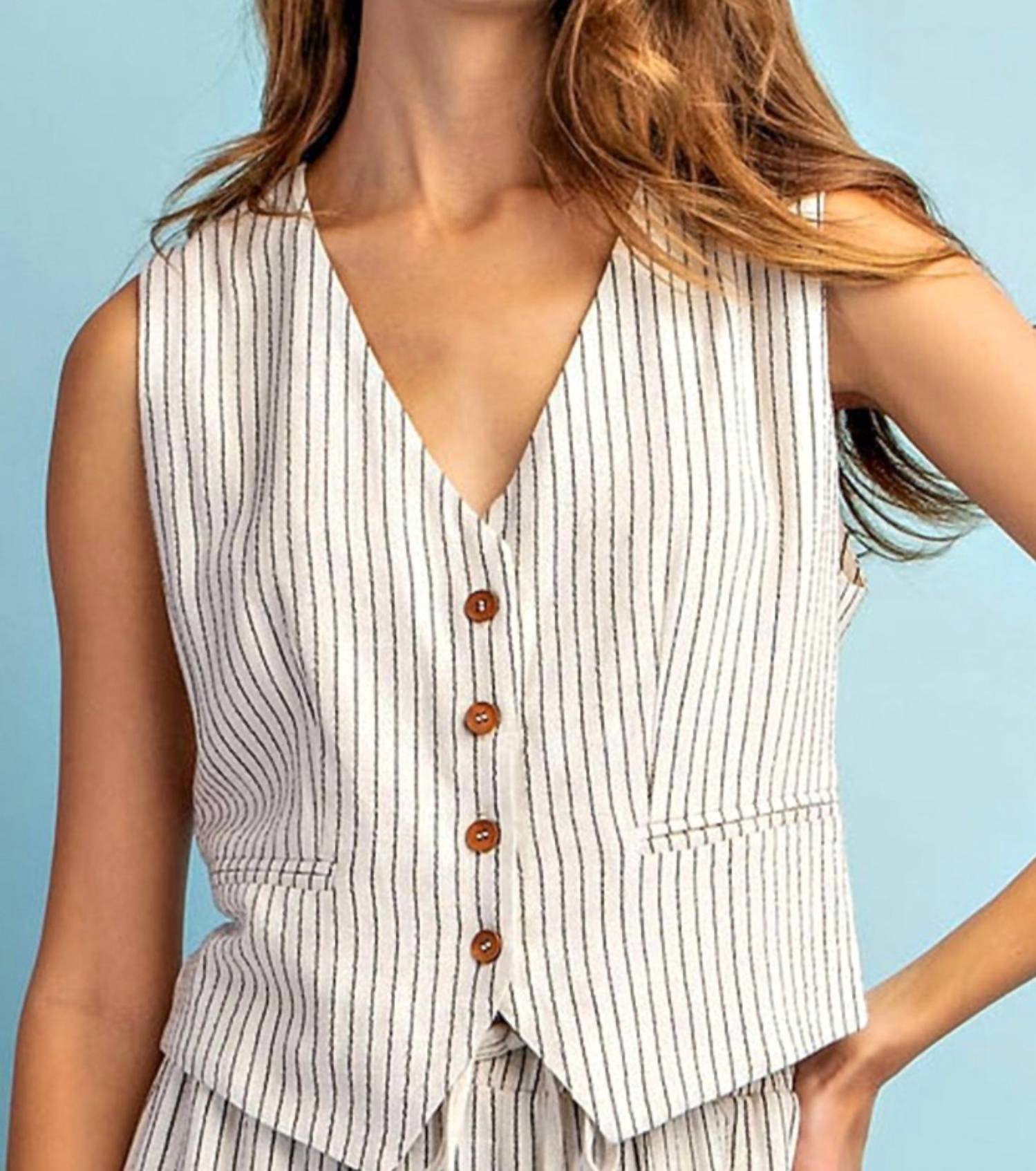 Ee:Some - Classic Pin Stripe Vest