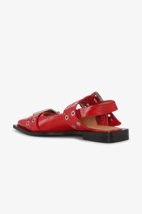 Ganni - Women's Feminine Buckle Ballerina Shoes