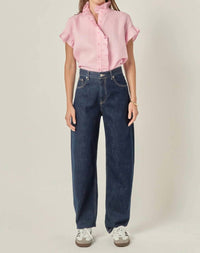 English Factory - Linen Ruffle Shirt