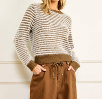 line and dot Lyon Crewneck Sweater in olive - women's sweater - detail view