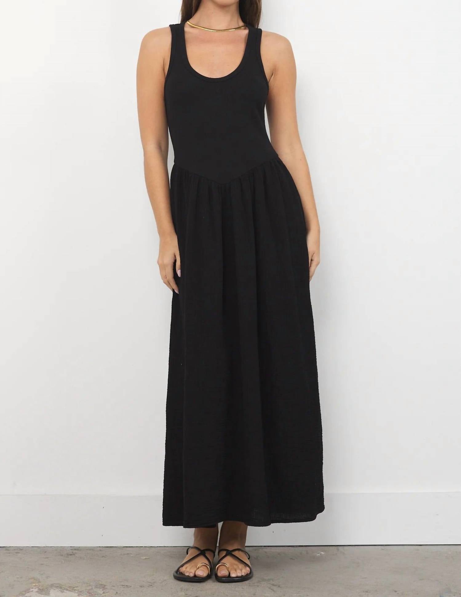 LAmade Olivia Scoop Neck Dress in black - women's dress