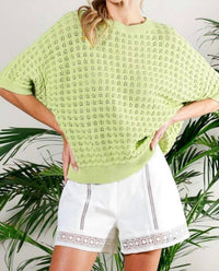 Vine & Love - Crochet Knit Sweater