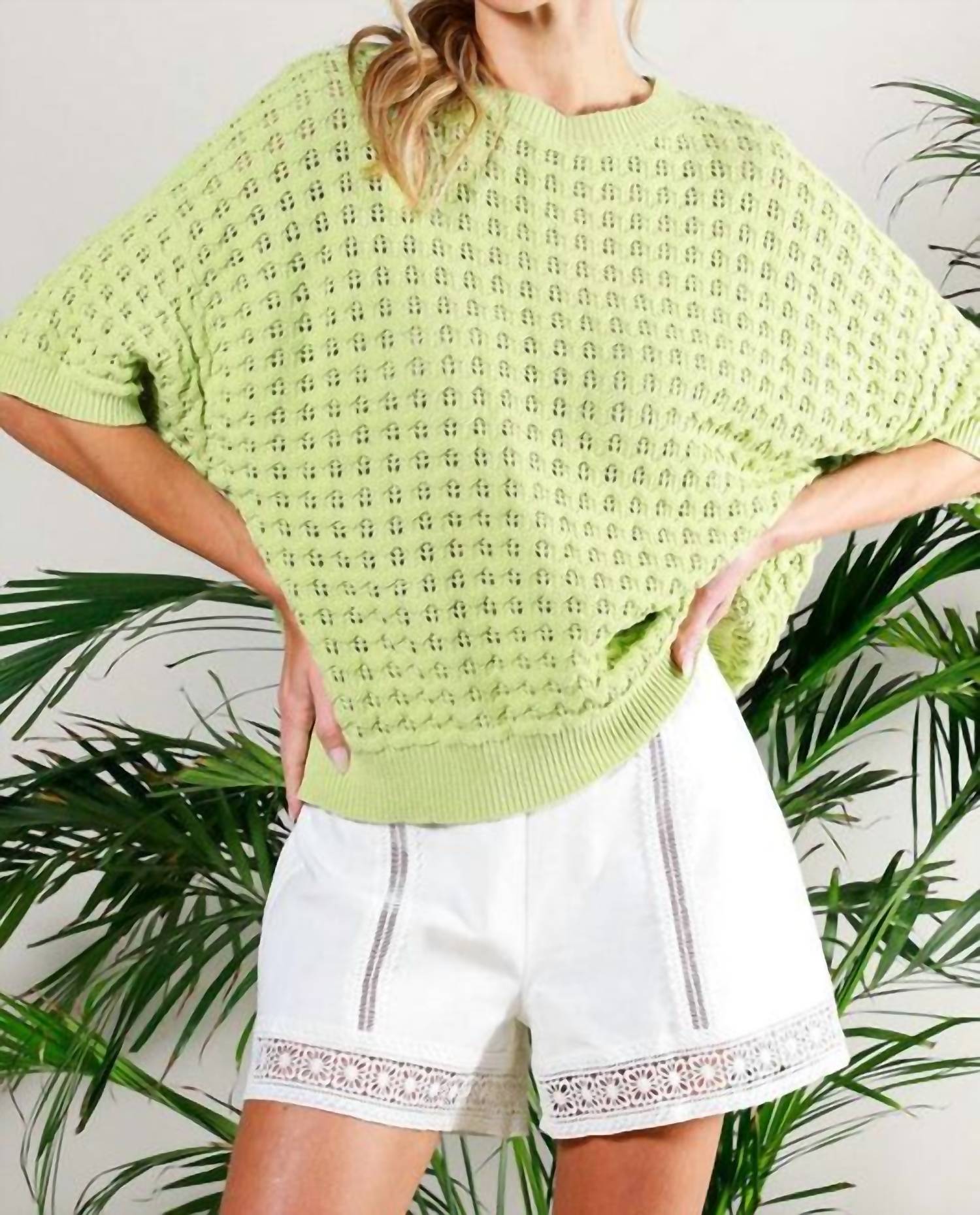 Vine & Love - Crochet Knit Sweater
