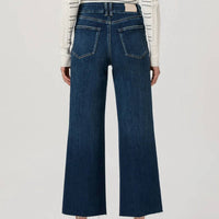 Paige - Anessa Raw Hem Wide Leg Jeans