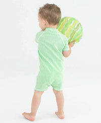 Rufflebutts - Baby Boys' Short Sleeve One Piece Rash Guard Swimsuit