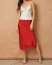 Dress Forum - Sofia Lace Satin Midi Skirt