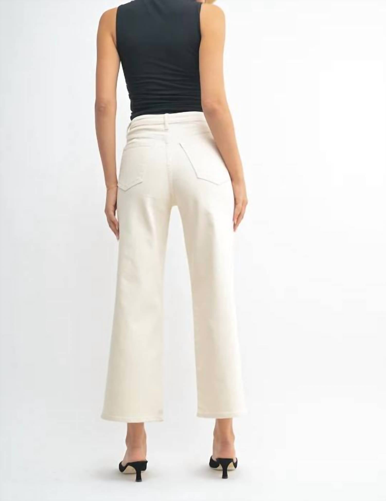 Just Black Denim - Front Pocket Wide Leg Jeans