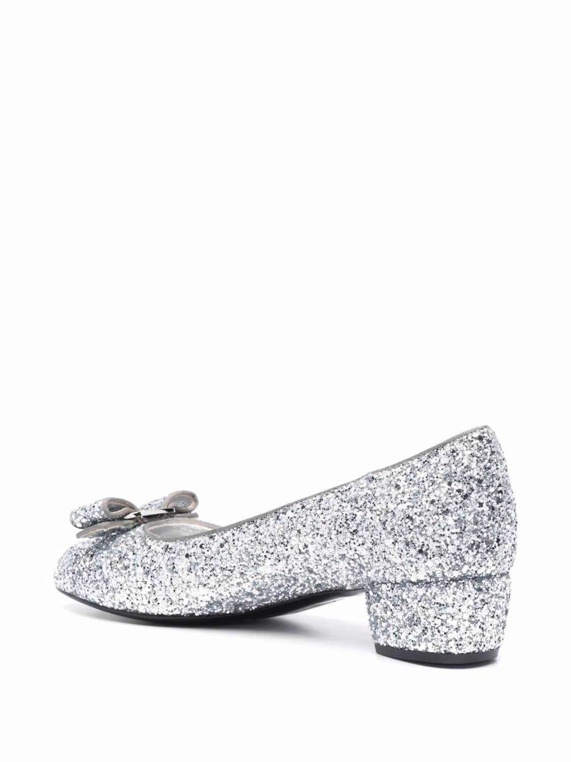 Salvatore Ferragamo Women's Glitter Details Pumps Sandal in silver - women's sandal - view 81