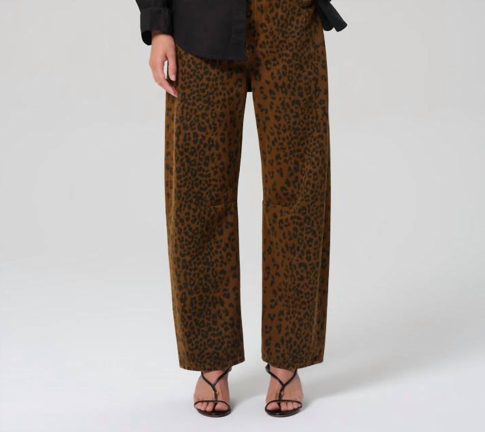 Citizens of Humanity Miro Relaxed Fit Pants in sepia cheetah - women's pants