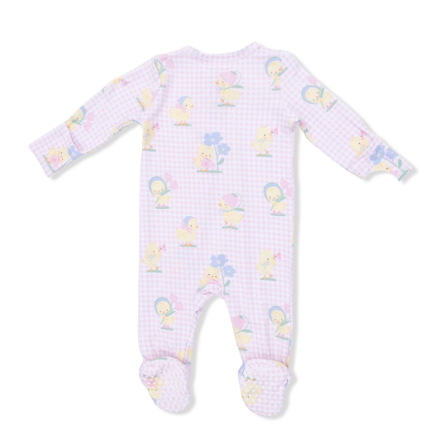Angel Dear - Kids Vintage Spring Ducklings 2 Way Zipper Footie