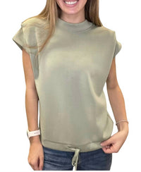 Entro - Cap Sleeve Scuba Top