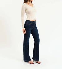 Daze - Heart Breaker Mid Rise Flare Jeans