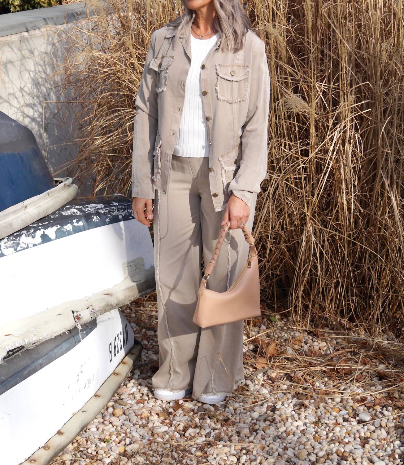 Xcvi - Pull-on Twill Wide Leg Pants