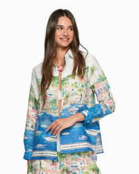 Vilagallo - Coastal City Print Shirt