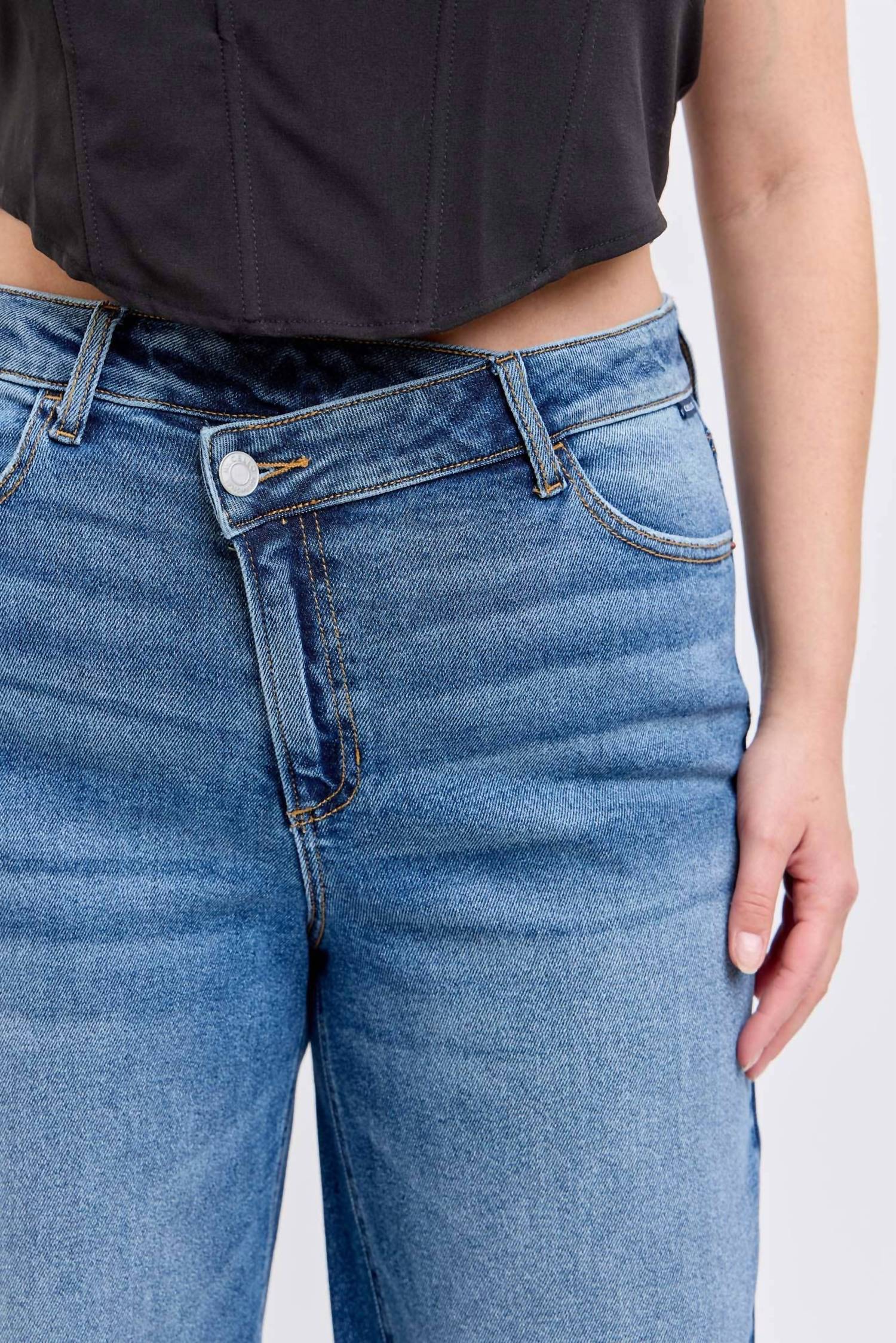 Cello - Low Rise Repositioned Wide Leg Jean - Plus