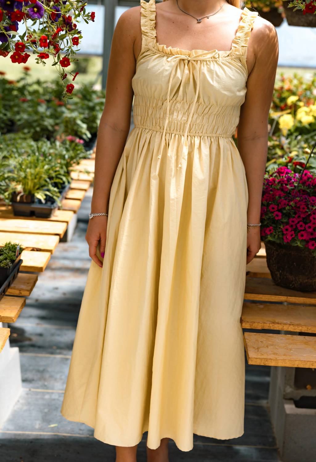 By Together Libra Flare Midi Dress in yellow - women's dress - view 4