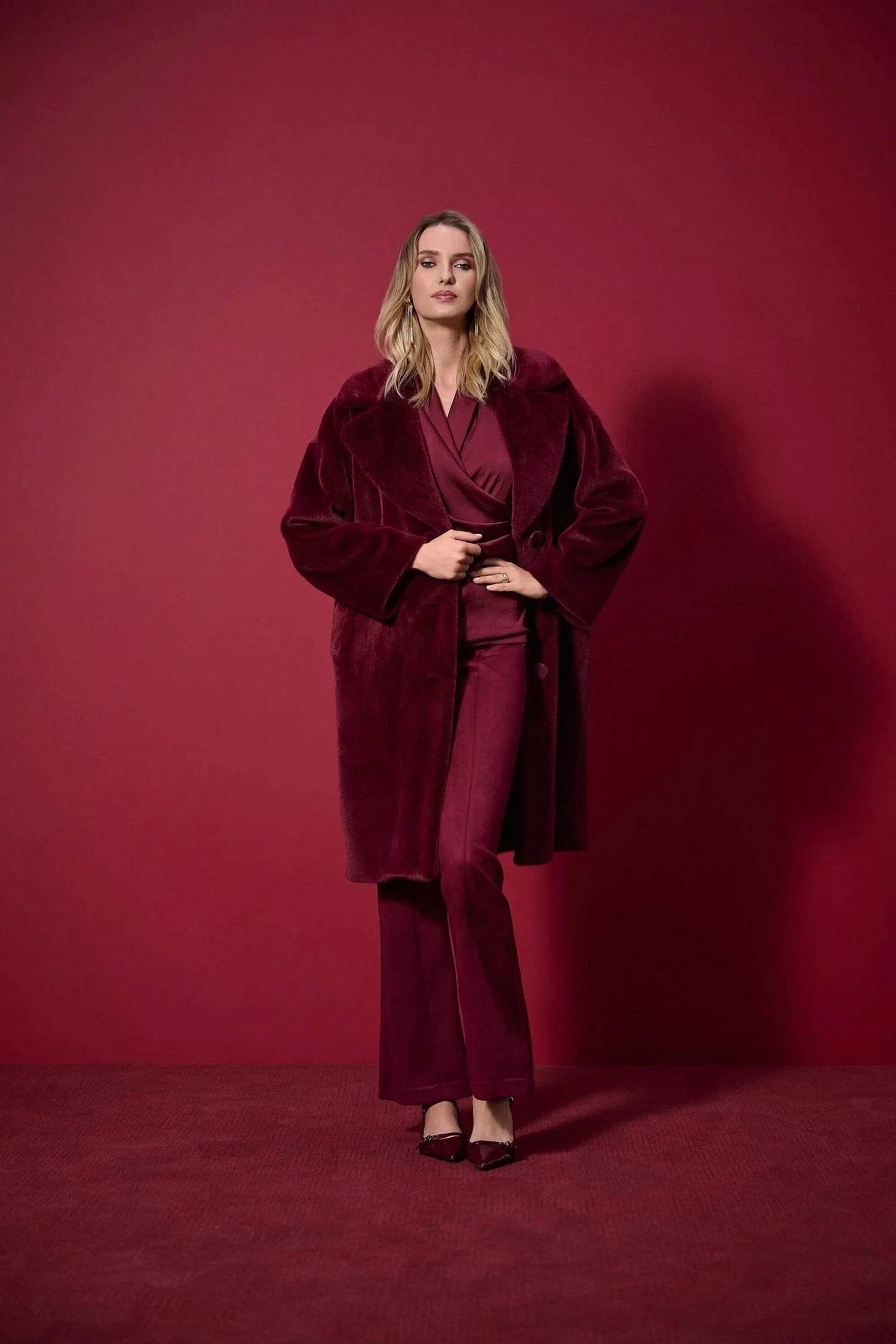 Joseph Ribkoff - Scuba Suede Pull On Flared Pants