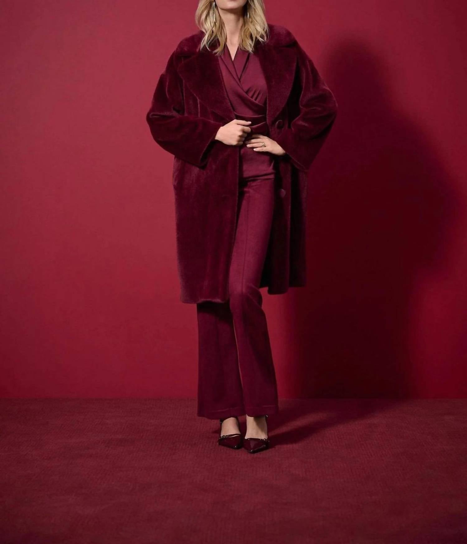 Joseph Ribkoff - Scuba Suede Pull On Flared Pants