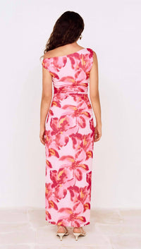Minkpink - Off-shoulder Mesh Midi Dress