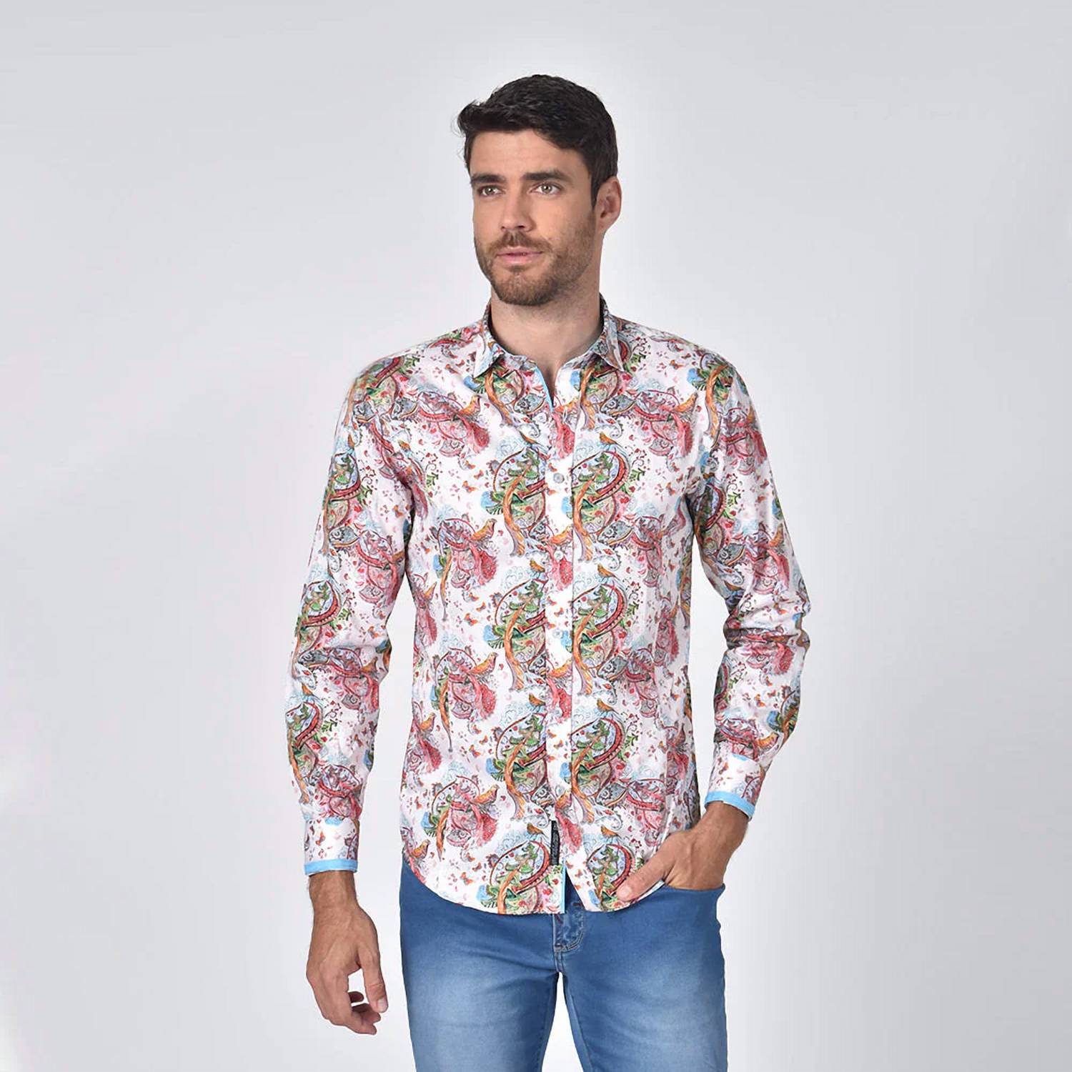 Eight X - Japanese Love Bird Button Down Shirt