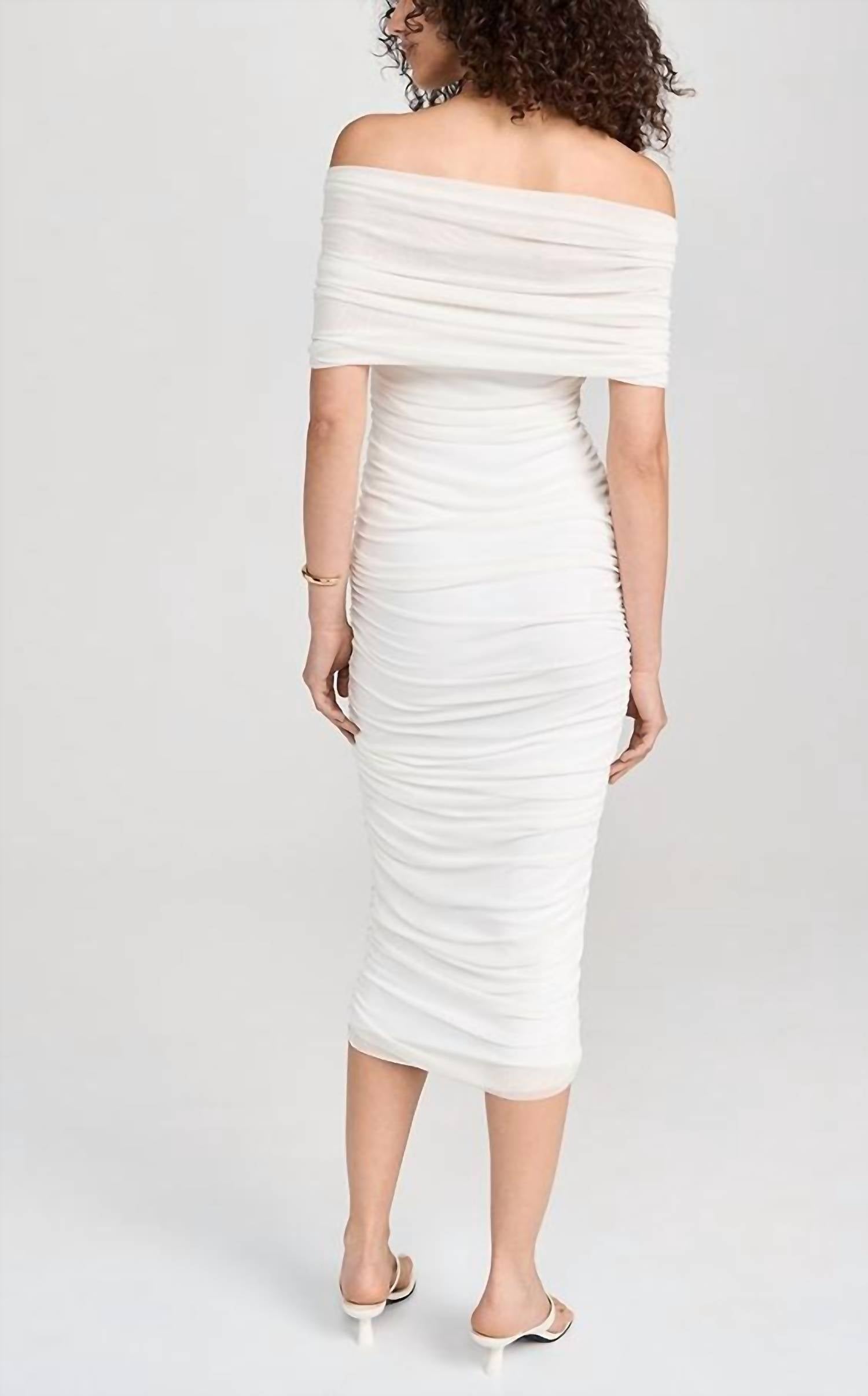 JBQ Nora Dress in off white - women's dress - alternate view