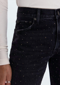 PISTOLA Lexi Mid Rise Bowed Straight Jeans in silver screen 1 - women's jeans - alternate view
