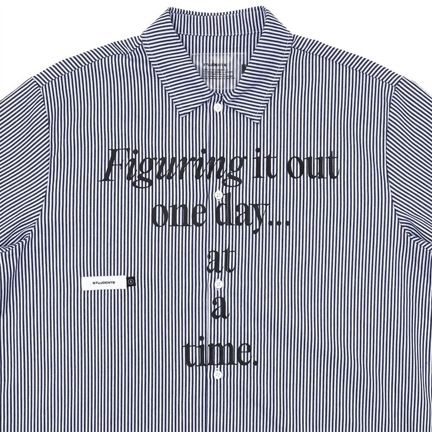 Students Golf - Reymon Short Sleeve Stripe Oxford Button-up Shirt