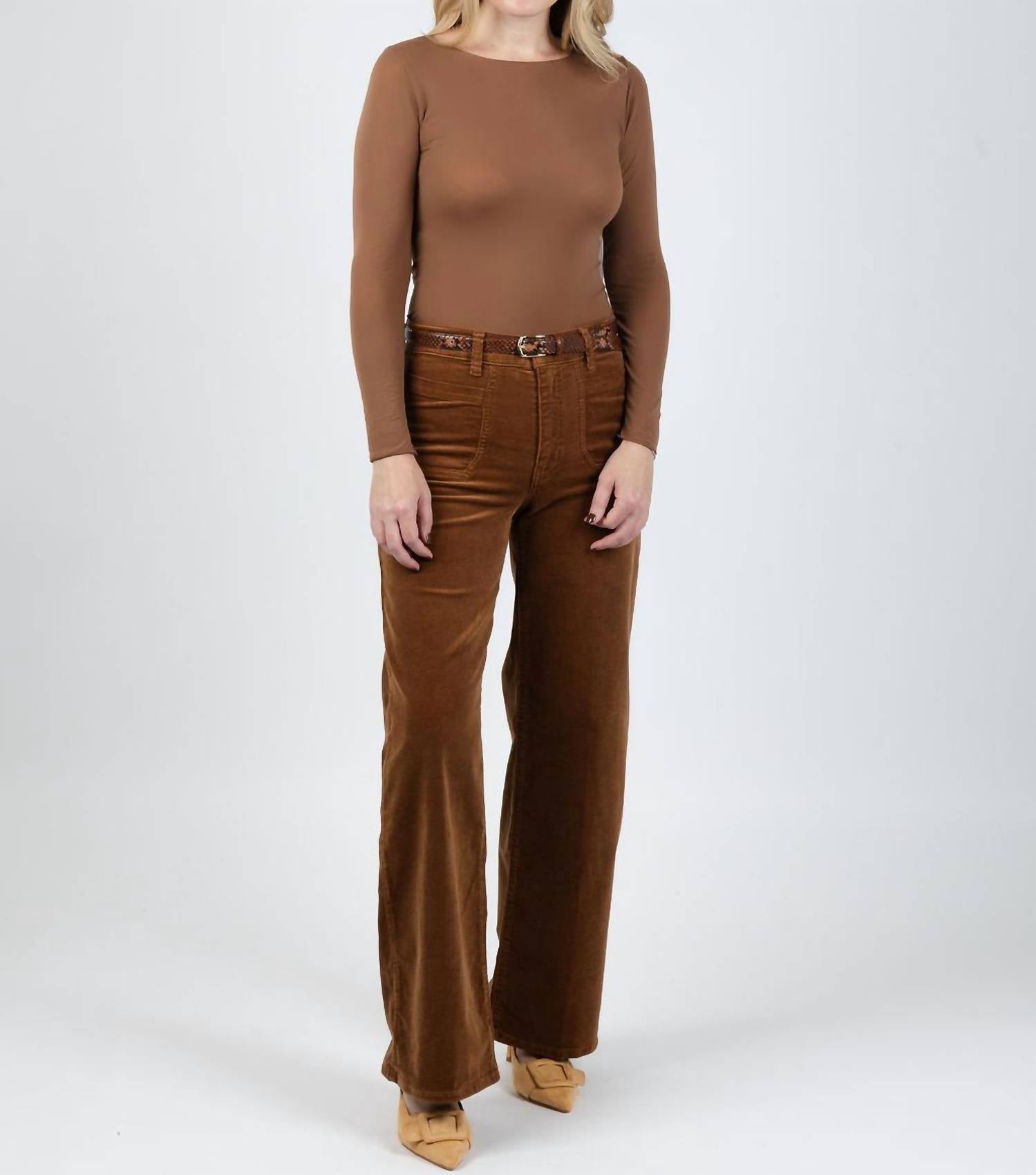 Frame - Le Slim Palazzo Modernist Pocket Corduroy Pants