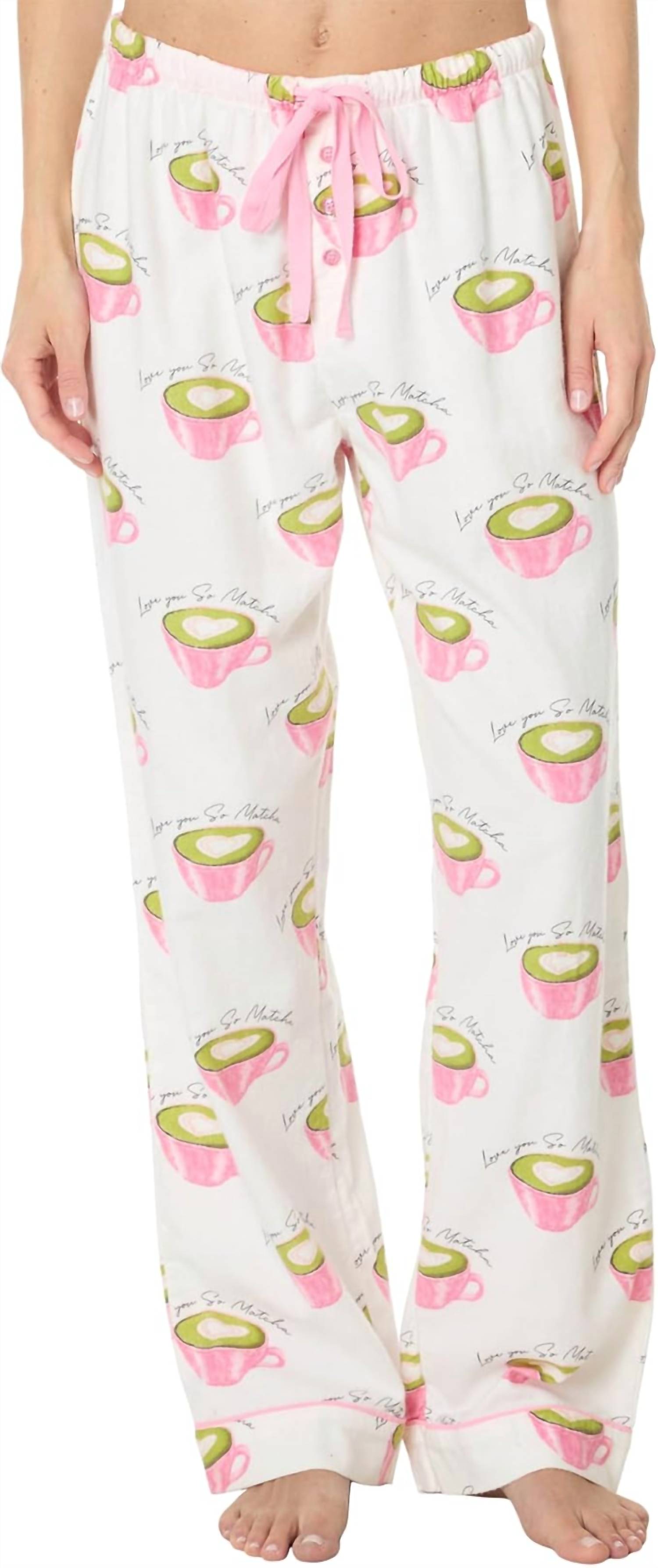 Pj Salvage - Flannels Love You So Matcha Pajama Set