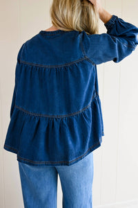 Frnch - Women's Quarterdeck Denim Tie Top