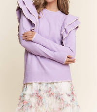 J.Nna - Women's Amara Ruffle Knit Top