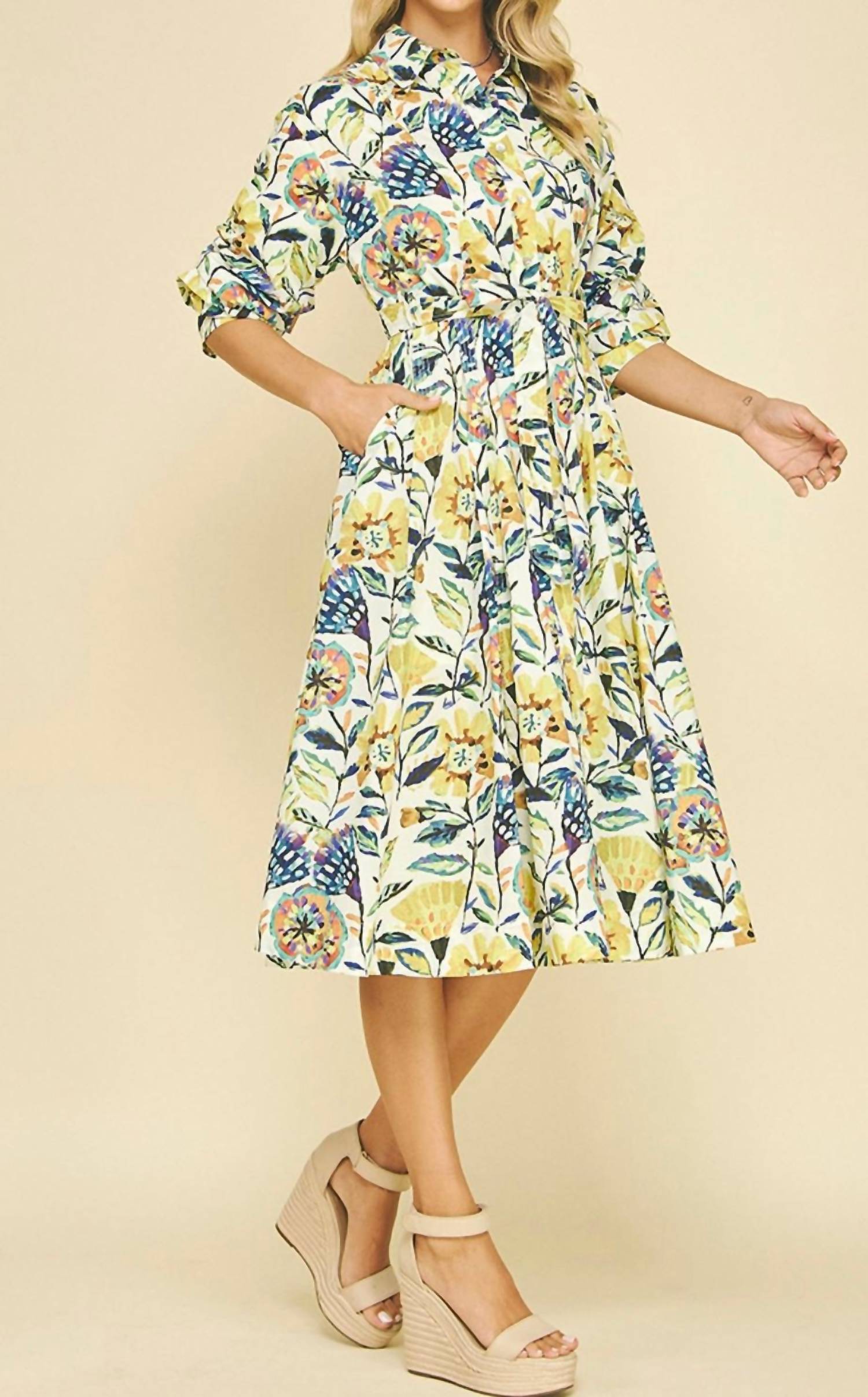 PINCH Spring Forward Dress in multi - women's dress - alternate view