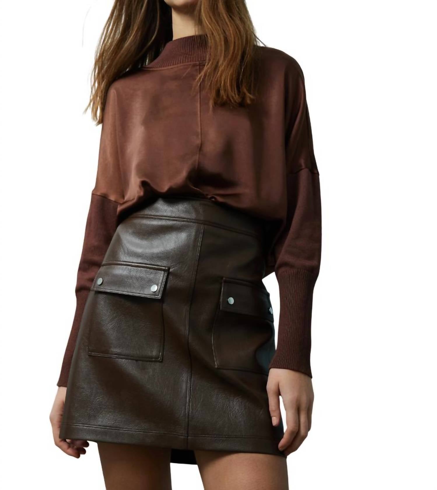 Melissa Nepton - Damia Faux Leather Mini Skirt